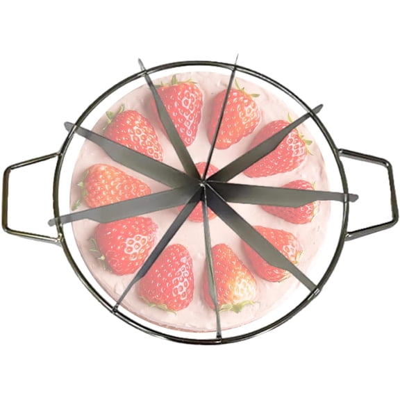 Stainless Steel Cake Portion Marker - Adjustable Round Cake Slicer for 6/9/10 Slices, Pizza & Cheesecake Cutter, Baking Supplies for Home Kitchen, Restaurant, Birthday Party