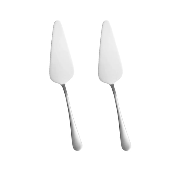 Stainless Steel Cake Server Set of 2, Pie Spatula with Serrated Edge, Dessert Pastry Pizza Server for Wedding, Party, Birthday and Home Use