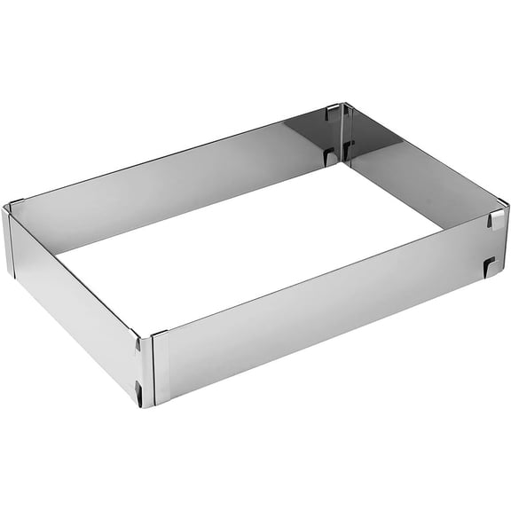 Stainless Steel Cake Square Mold Adjustable Mousse Ring Rectangle Shaped Mousse Cake Cutter Extensible Baking Mold Pastry DIY Baking Tool