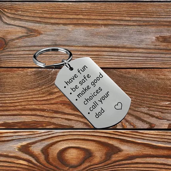 Stainless Steel Call Your Grandma/Grandpa Keychain - Personalized Gift for Grandkids, Durable & Tarnish-Free Titanium Steel Key Ring, Great for House/Car/Office Keys - Happiness Guarantee