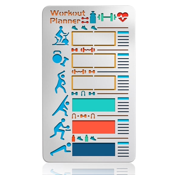 Stainless Steel Campaign Templates Fitness Journal Stencils Reusable Planner Templates for Track Habits Exercise Scrapbooking DIY Paper Wood Burning