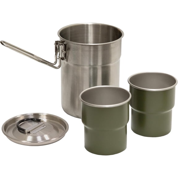 Stainless Steel Camping Cookware Set – Durable Nesting Mess Kit for Backpacking, Hiking & Outdoor Cooking – Compact Portable Pot & Pan with Carry Bag – Multiple Sizes for Family to Solo Use