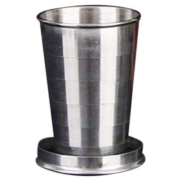 Stainless Steel Camping Folding Cup Portable Outdoor Travel Camping Demountable Collapsible Cup Keychain