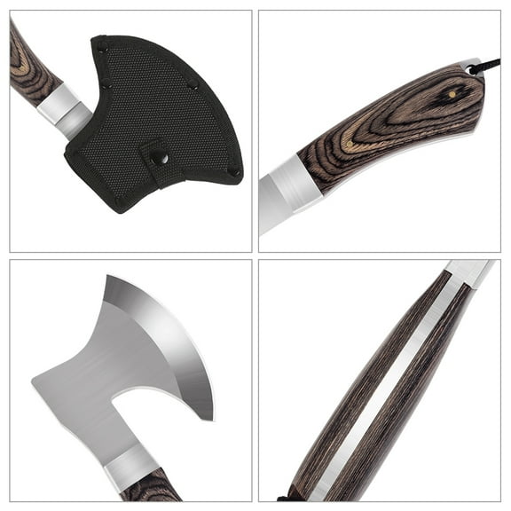 Stainless Steel Camping Hatchet Survival Axe & Sheath Hiking Outdoor Multi Tool
