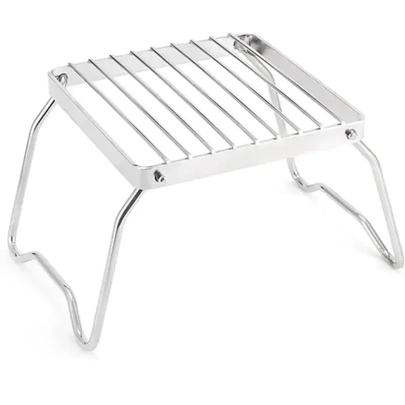 Stainless Steel Camping Stove Holder Portable Folding Pot Support Rack ...