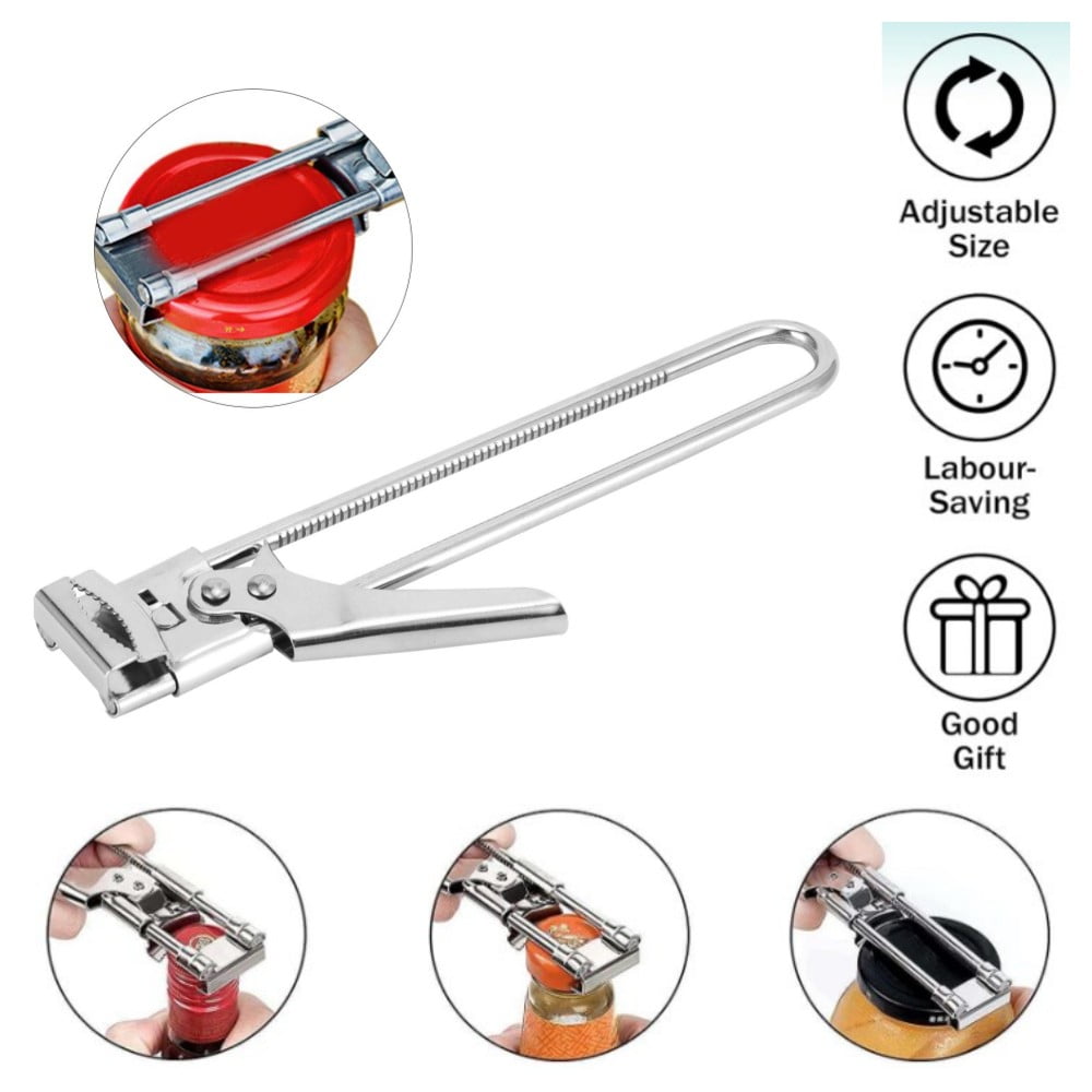 Stainless Steel Can Opener Adjustable Bottle Opener Multifunctional