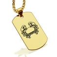 thumbnail image 1 of Stainless Steel Cancer Zodiac (Crab) Dog Tag Pendant Necklace, 1 of 3