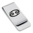 thumbnail image 1 of Stainless Steel Cancer Zodiac Sign (Crab) Classic Slim Money Clip Credit Card Holder, 1 of 2