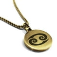 thumbnail image 1 of Stainless Steel Cancer Zodiac Sign (Crab) Round Medallion Pendant Necklace, 1 of 3