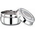 thumbnail image 1 of Stainless Steel Canister/Container 150ML, Small/Mini Storage Box, (Approx. Dia - 8.5 Cm/Height - 4.7 Cm), Container for Kitchen, Pulses/Tea/Coffee/Sugar/Spices/Flour/Milk, (Pack of 1), 1 of 2
