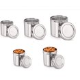 thumbnail image 1 of Stainless Steel Canisters/Containers Set of 5 (750, 1000, 1250, 1400, 1900ML), Container for Kitchen, Pulses/Tea/Coffee/Sugar/Spices/Flour/Milk, (Pack of 1), 1 of 3