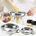 thumbnail image 1 of Stainless Steel Canning Funnel Set Kitchen Tools for Wide and Regular Mouth Jars with Ergonomic Handle Food Grade Metal Jam Funnel 2PCS, 1 of 7