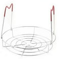 thumbnail image 1 of Stainless Steel Canning Rack 11 inch - Holds 7 Quart Jars with Silicone Handle, Water Bath Canner Rack for Wide Mouth Mason Jars, Ball Jars, Essential Canning Supplies Kit, 1 of 6