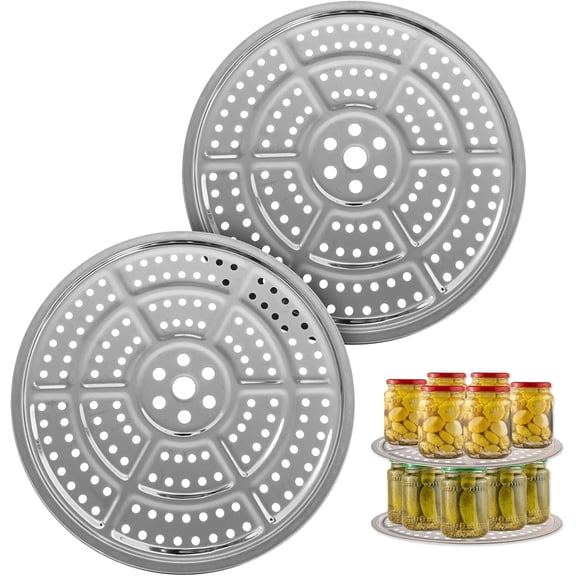 Stainless Steel Canning Rack - Stackable Design & Pressure Canner Rack - Universal Fit & Pressure Canning Accessories - 11 Inch, Pack of 2