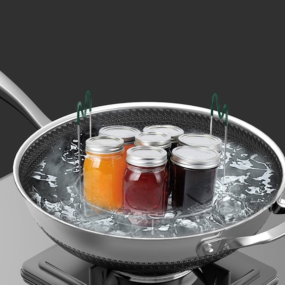 Stainless Steel Canning Rack with Jar Lifter 2-in-1 Canning Steamer Rack Non- Jar Lifting Tool for Home Canning Mason Jars