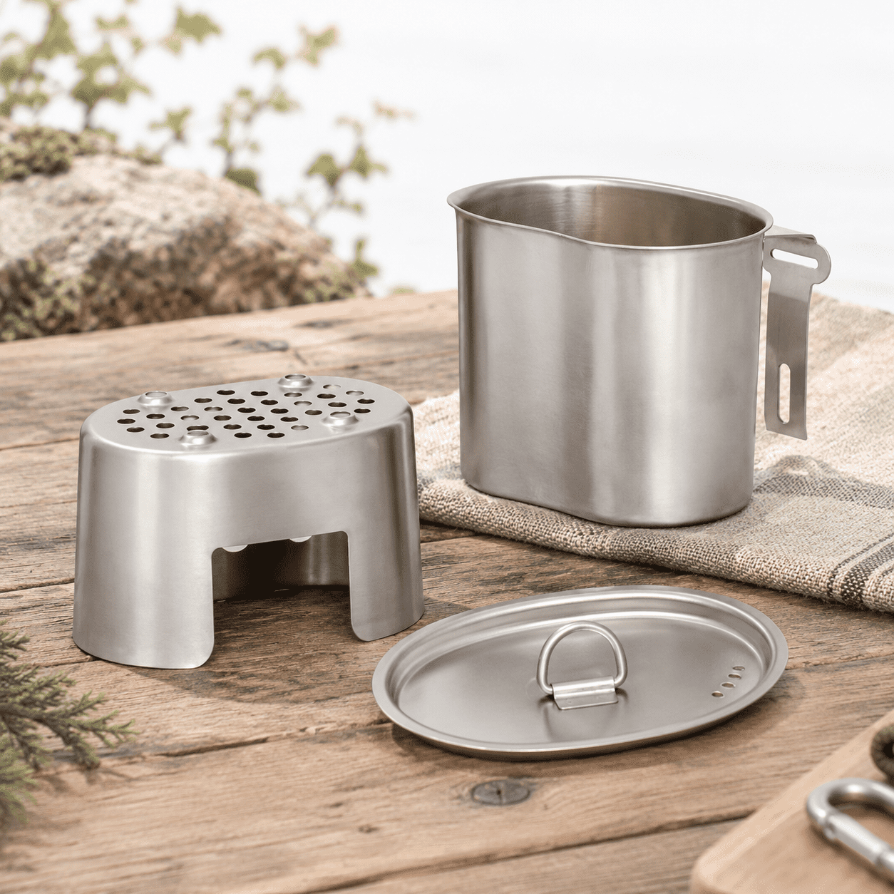Tmess Kit Stainless Steel Canteen Cooking Set - 3-piecepacking Mess Kit Hiking ...