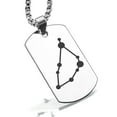 thumbnail image 1 of Stainless Steel Capricorn (Sea Goat) Astrology Constellation Dog Tag Pendant Necklace, 1 of 3