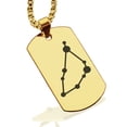 thumbnail image 1 of Stainless Steel Capricorn (Sea Goat) Astrology Constellation Dog Tag Pendant Necklace, 1 of 3