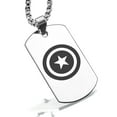 thumbnail image 1 of Stainless Steel Captain America Dog Tag Pendant Necklace, 1 of 3