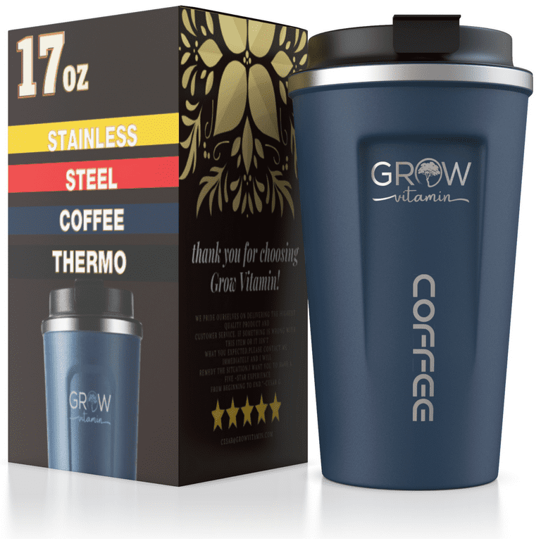 Stainless Steel Car Coffee Cup Leakproof Insulated Thermal Thermos