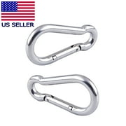 Stainless Steel Carabiner Snap Hooks 2-Pack for Bodybuilding and Gym Use