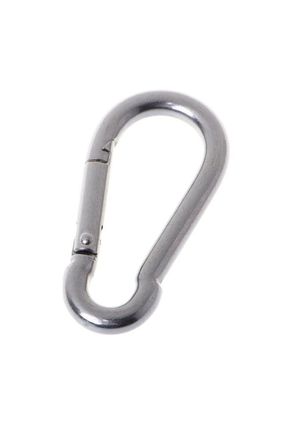 Stainless Steel Carabiners - Small D Ring Keychain Clips, Camping