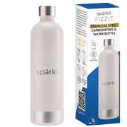 Stainless Steel Carbonation Bottle and Water Bottle | Compatible With Philips Carbonation Soda Maker and Aarke Soda Makers, Dishwasher Safe SSB-W