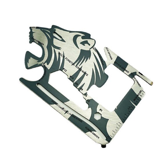 Stainless Steel Card Tool With Practical Functions Including Rulers Screwdriver Bottle Opener Gift For Men Easy to Carry