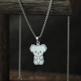 thumbnail image 1 of Stainless Steel Cartoon Little Bear Necklace Pendant Unique Jewelry Animal Charm Birthday Party Chain Choker, 1 of 4