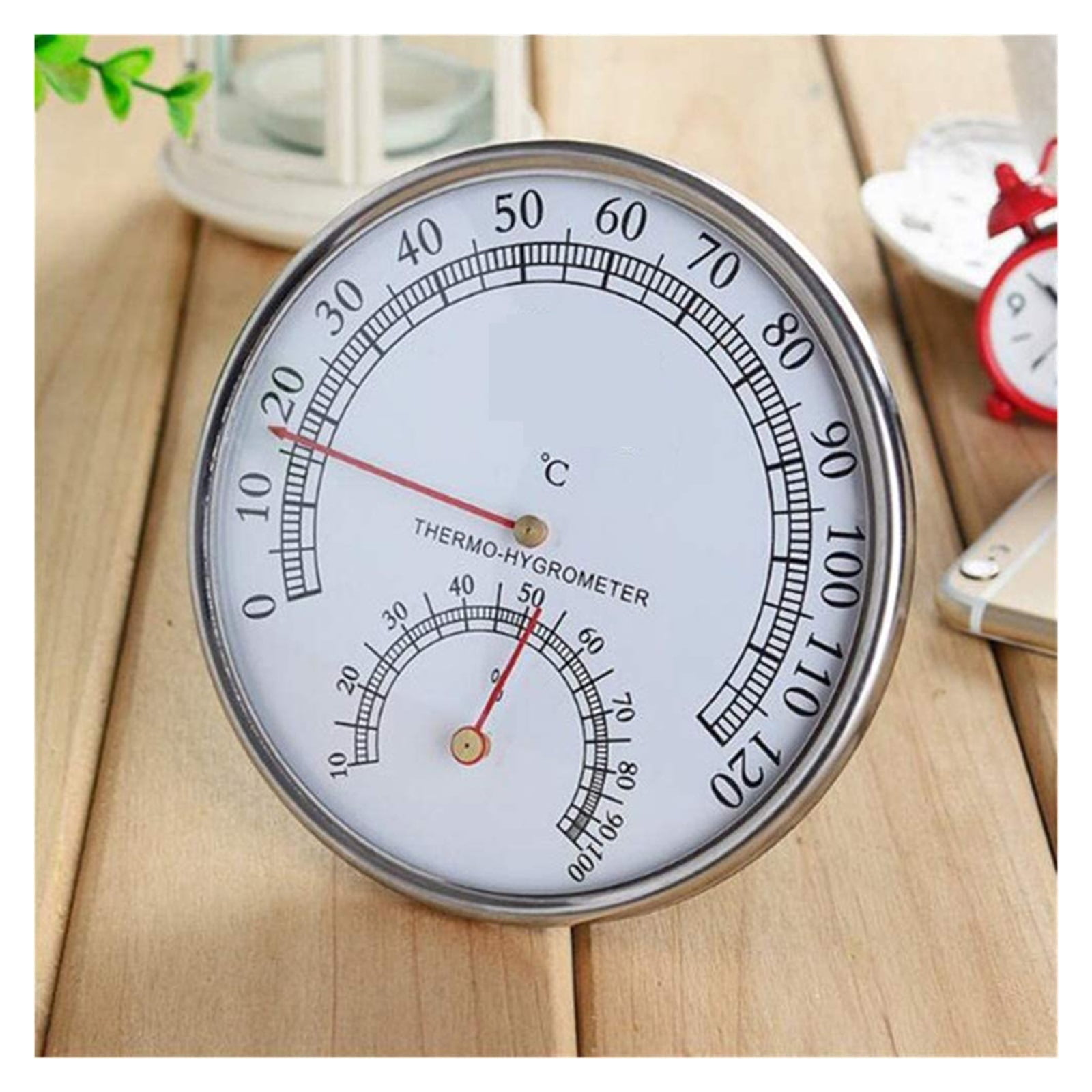 Stainless Steel Case Steam Sauna Thermometer Hygrometer Gauge Hygrothermograph ,Fast Response