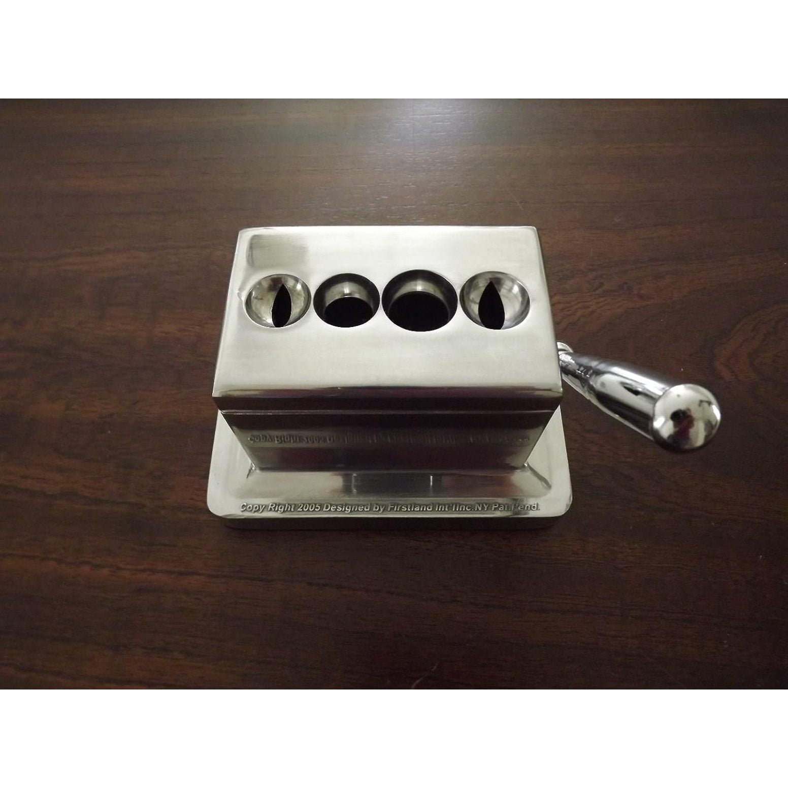 Stainless Steel Cast Body Quad Table Top Desktop Cigar Cutter New