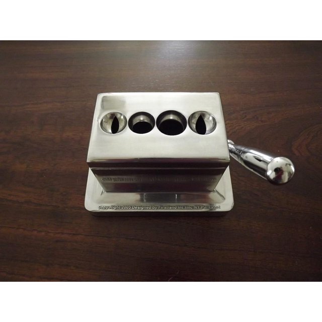 Stainless Steel Cast Body Quad Table Top Desktop Cigar Cutter New