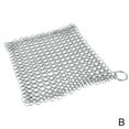 thumbnail image 1 of Stainless Steel Cast Iron Cleaner Chainmail Scrubber Cookware Home Kitchens Fast E6I7, 1 of 8