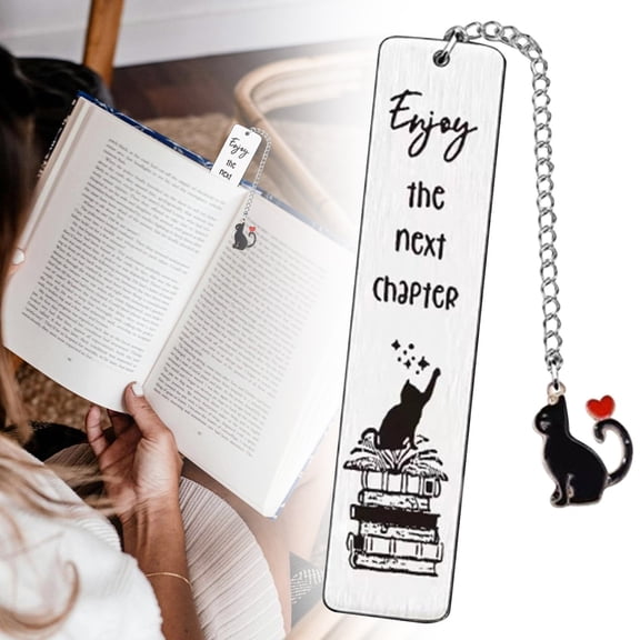 Stainless Steel Cat Bookmark - Cute Pet Design Bookmark with Engraved Cat Pattern - Durable Metal Bookmark for Reading and Gift Giving - 1 Bookmark