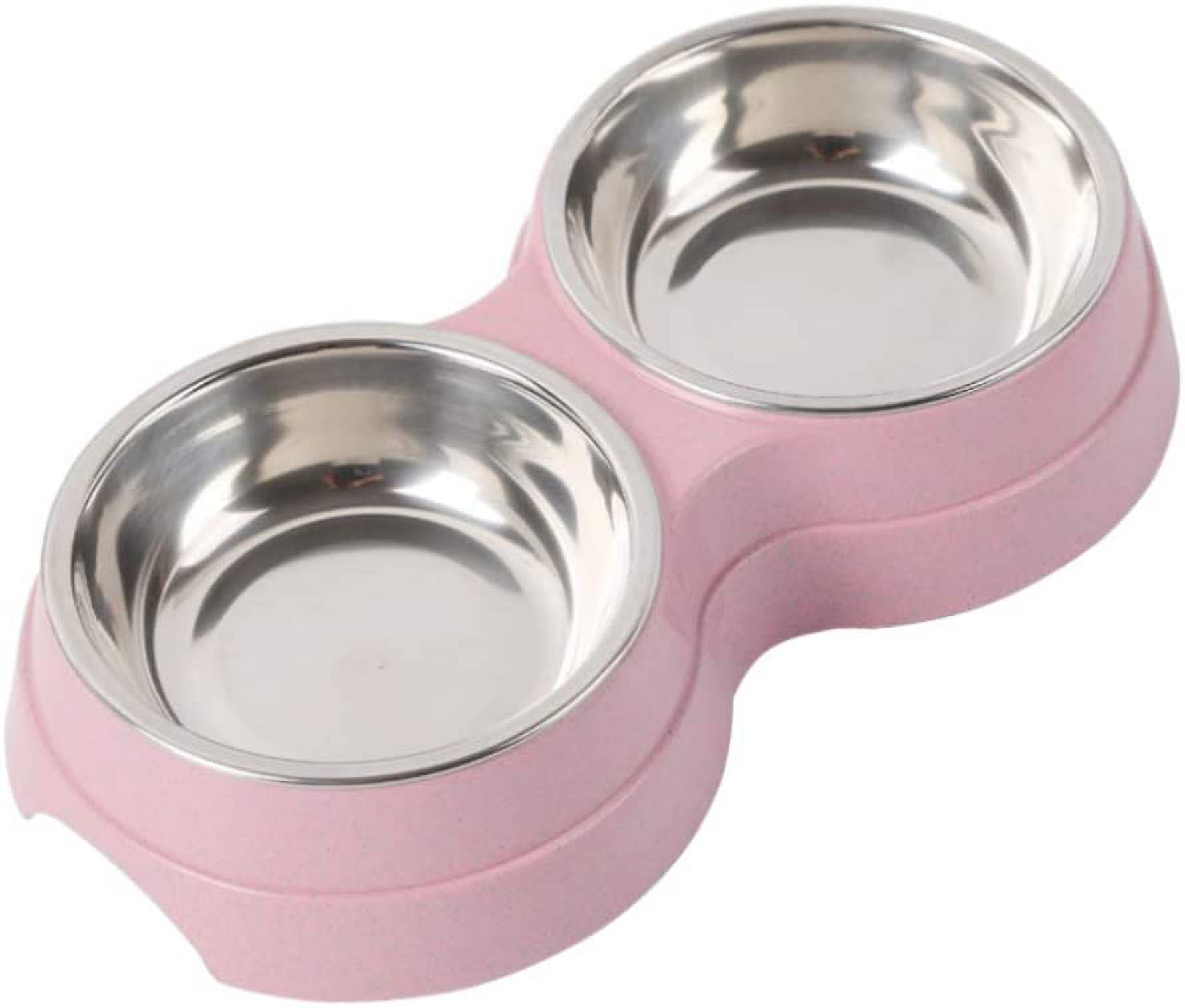 Stainless Steel Cat Bowl 2 in 1 Anti Gluttonous Cat Dog Bowl, Slow Feeding Bowl Interactive Non Slip Pet Bowl