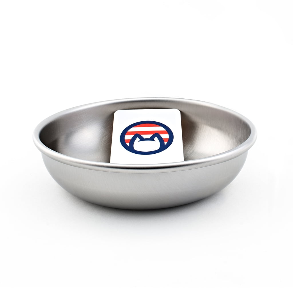 Elevated Stainless Steel Cat Food and Water Bowl