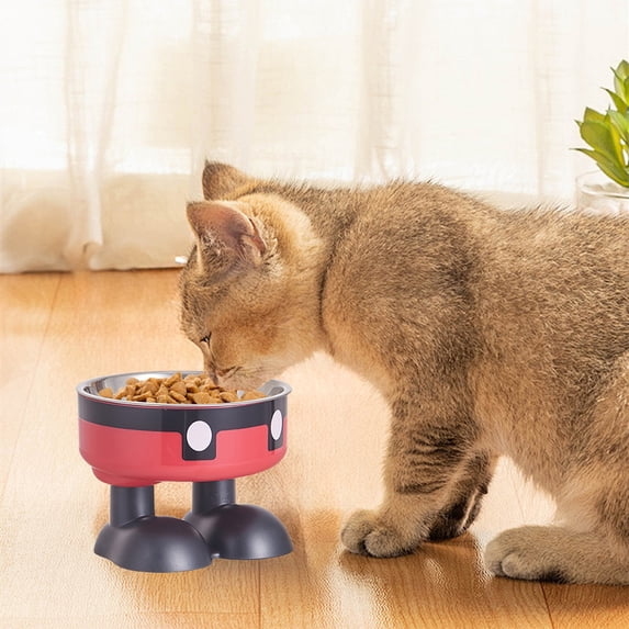 Stainless Steel Cat Dog Bowl | Non-Slip Double Layer Pet Food Water Bowl | No Spill Anti-Knock Design | Easy Clean | Large Capacity | Multicolor | 14x10cm | Stable, Hygienic, Multifunctional