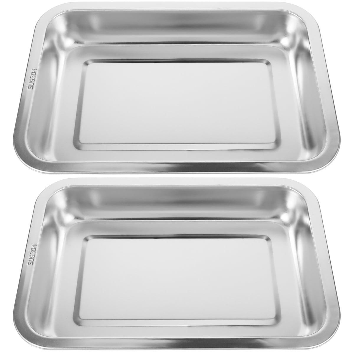 Stainless Steel Cat Litter Box, 2pcs Large Stainless Steel Box, Indoor Litter Tray