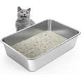 Stainless Steel Cat Litter Box, 8in Deep Cat Litter Box Extra Large