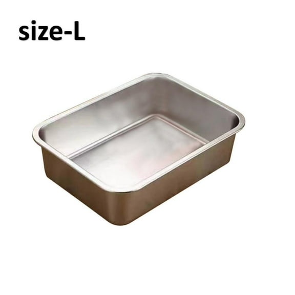 Stainless Steel Cat Litter Box, Extra Large Metal Litter Pan, Rustproof Non-Stick Kitty Litter Tray, Odor-Free Durable Litter Box for Pets, Easy Clean Litter Basin for Home