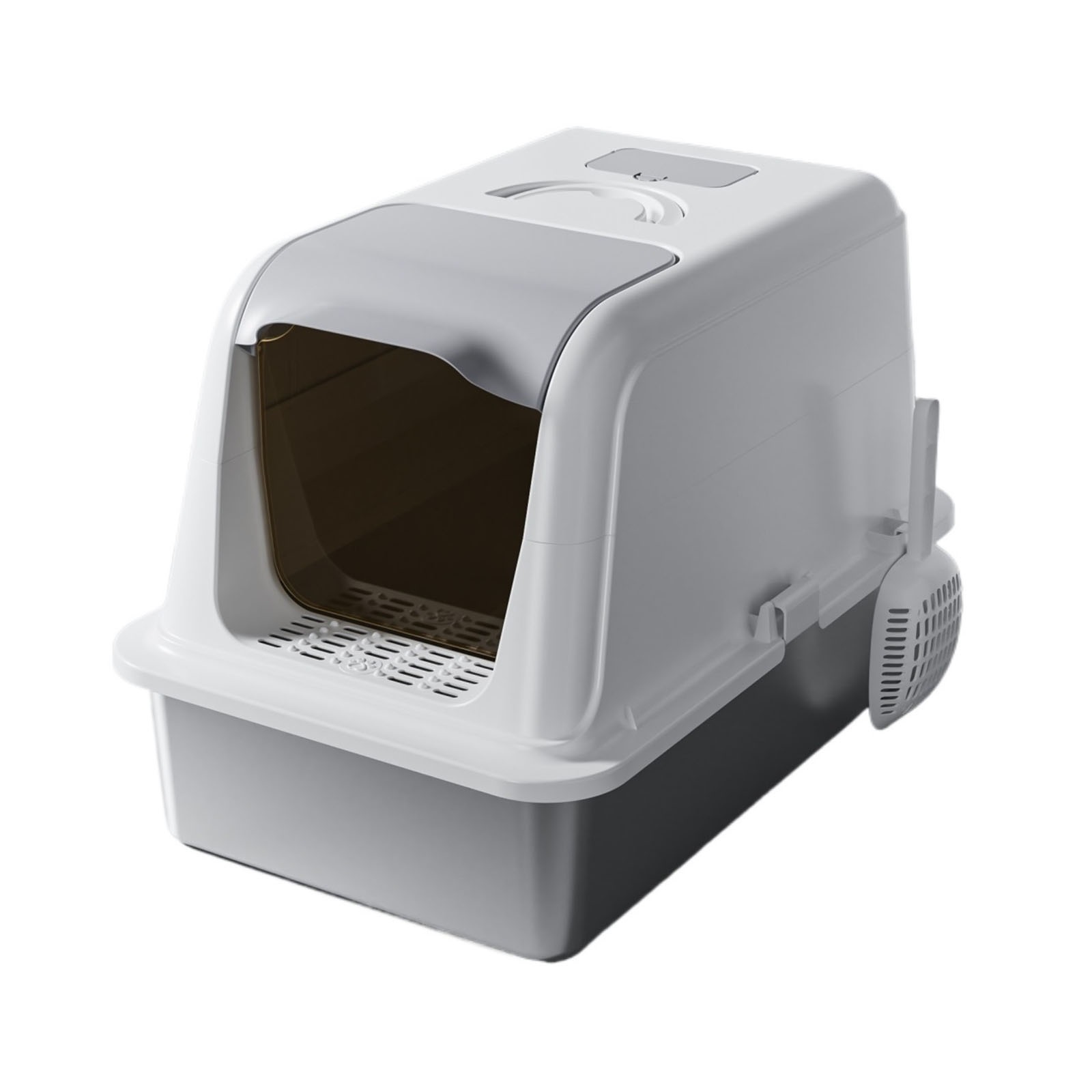 Stainless Steel Cat Litter Box, Large Enclosed Hign-Sided Litter Box with Removable Lid, Odor Free, Easy Cleaning, Anti-Urine Leakage for Big Cats/Multiples
