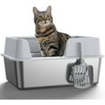 Stainless Steel Cat Litter Box with Lid, Byt Covered Litter Box for
