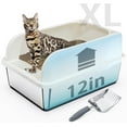 Stainless Steel Cat Litter Box with Lid, Extra Large Cat Litter Box