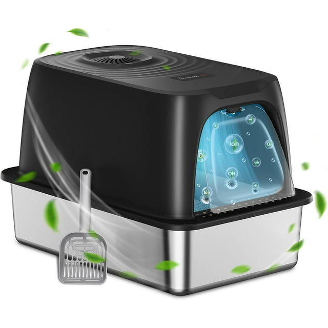 Stainless Steel Cat Litter Box with Odor Eliminator for Strong Odor 99