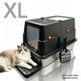 thumbnail image 1 of Stainless Steel Cat Litter Box Set, with Deodorizing Block, Featuring An Extra Large 3-in-1 Design with Enclosed/Open Top And Lid, Odorless Litter Pan with High Sides, 1 of 4
