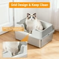 thumbnail image 1 of Stainless Steel Cat Litter Box with Cat Litter . 60*40*22CM., 1 of 6