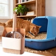 thumbnail image 1 of Stainless Steel Cat Litter With Holder Stand and Clean Sifting Design for All Litter Pans Coarse and Fine Grids Effortless and Minimal Stickiness, Khaki 2, 1 of 8