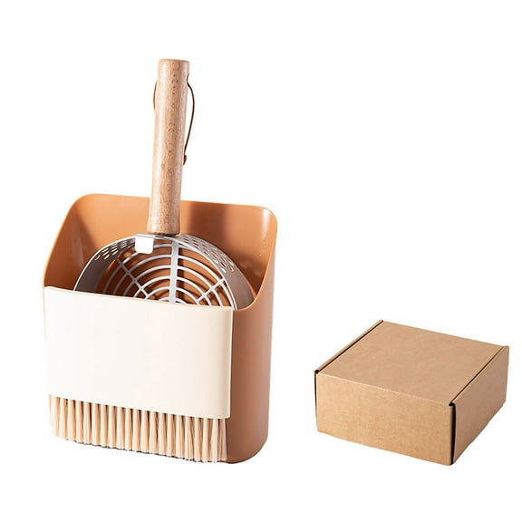 Stainless Steel Cat Litter Shovel with Holder for Efficient Scooping and Quick Sifting All-Purpose Litter Tool for Indoor Use Metal Construction and Grids for Easy