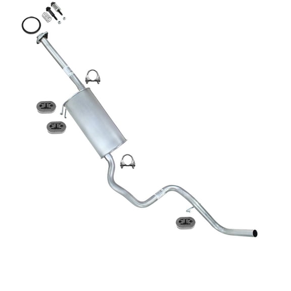 Northeastern Exhaust Extension Pipe, Muffler & Tail Pipe with Hangers Fits 2004-2011 Ford Ranger 2.3L (111.6" Wheelbase Models Only) - Direct Fit | Stainless Steel