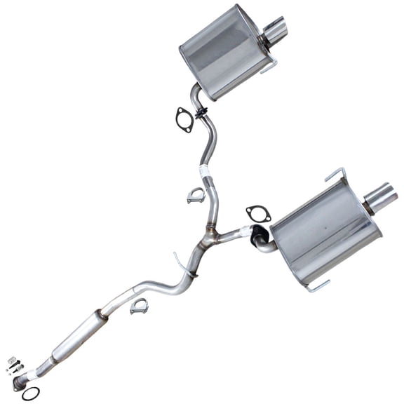 Northeastern Exhaust Stainless Steel Resonator Y-Pipe & Dual Muffler Kit Fits 20062009 Subaru Legacy 2.5L Sedan Direct Fit